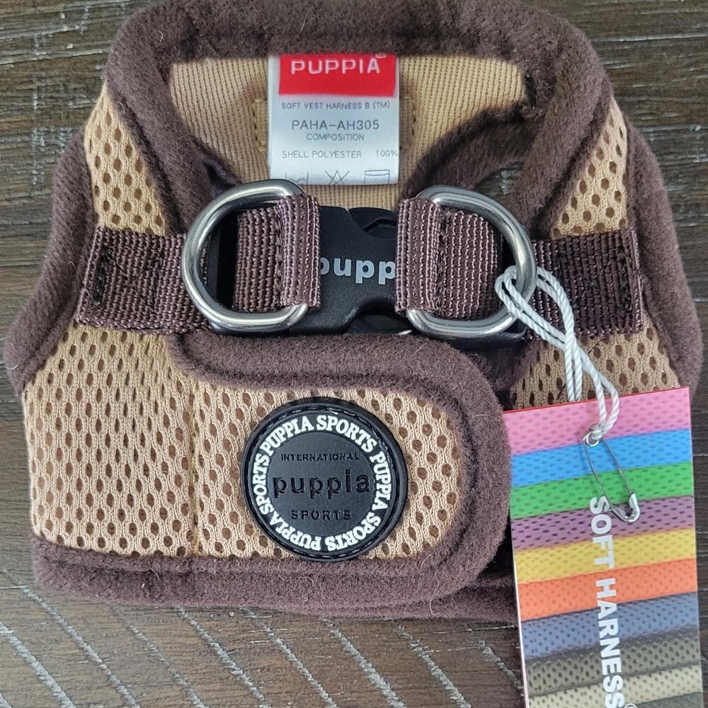 Puppia Beige Soft Vest Dog Harness
